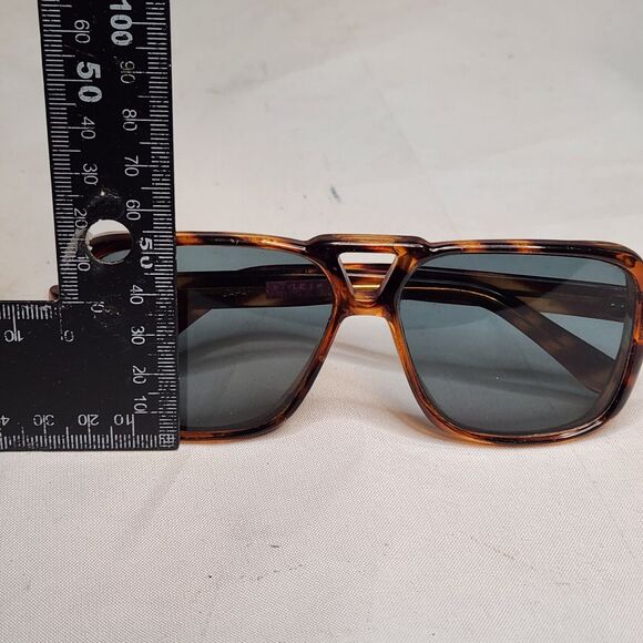 Vintage Style Eyes Gray Glass Lens Brown Tortoise Sunglasses Frames Japan Square - Picture 7 of 16